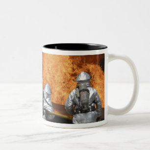 Taza Bicolor Los bomberos neutralizan un fuego