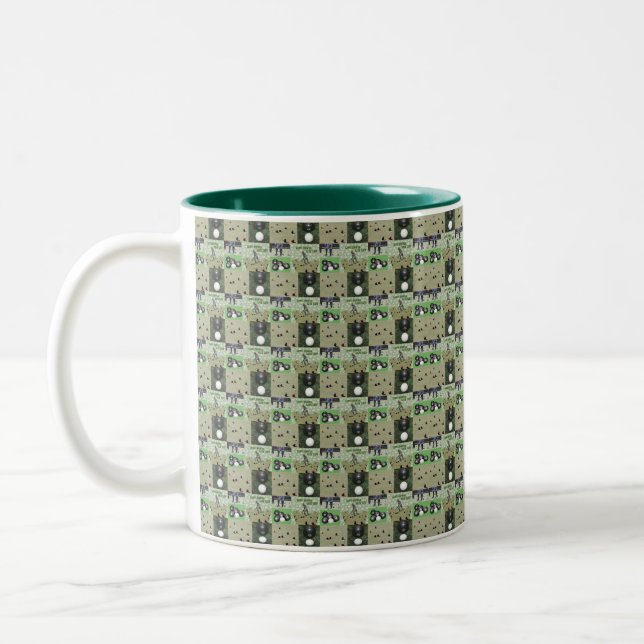 Taza Bicolor Los Bowlers De Césped Delight, (Izquierda)