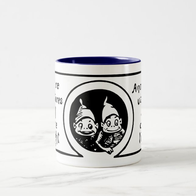 Taza Bicolor Los brownie: Somos criaturas de la noche (Centro)