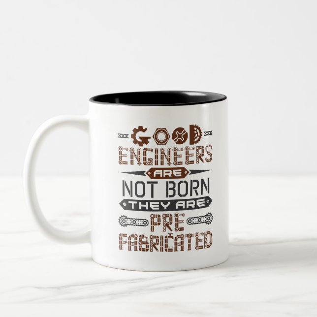 Taza Bicolor Los buenos ingenieros son Chistes cómicos prefabri (Izquierda)