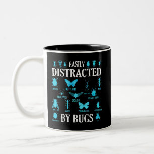 Taza Bicolor Los Bugs De Bug Lover Distrados Fácilmente Por Los