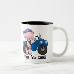 Taza Bicolor Los cerdos son frescos