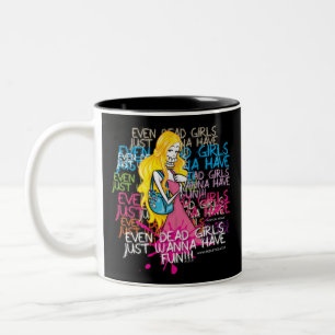 Taza Bicolor Los chicas muertos de Skeletica incluso apenas