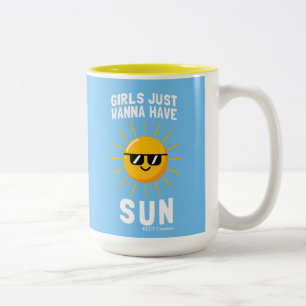 Taza Bicolor Los chicas solo quieren tener sol