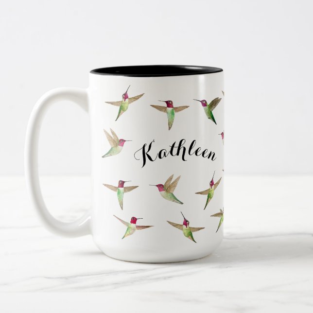 Taza Bicolor Los colibríes de la personalizado Anna (Izquierda)