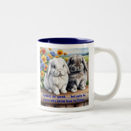 Taza Bicolor Los Conejos Hablan Conejito De Lop Earl
