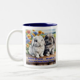 Taza Bicolor Los Conejos Hablan Conejito De Lop Earl