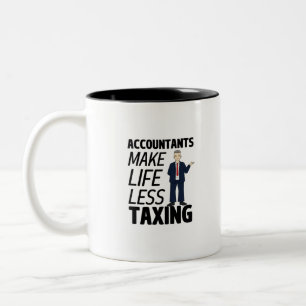 Taza Bicolor Los contables hacen que la vida sea menos gravosa