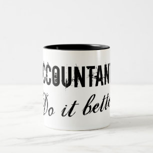 Taza Bicolor Los contadores lo hacen mejor - Idea de regalo de