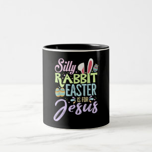 Taza Bicolor Los cristianos adoran a los conejos callejeros en