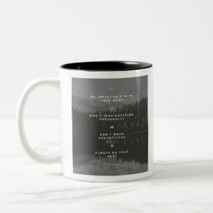Taza Bicolor Los cuatro acuerdos
