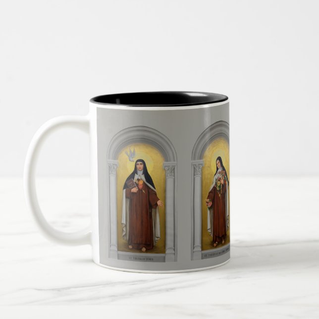 TAZA BICOLOR LOS CUATRO ST TERESA TERESA CARMELITES (Izquierda)