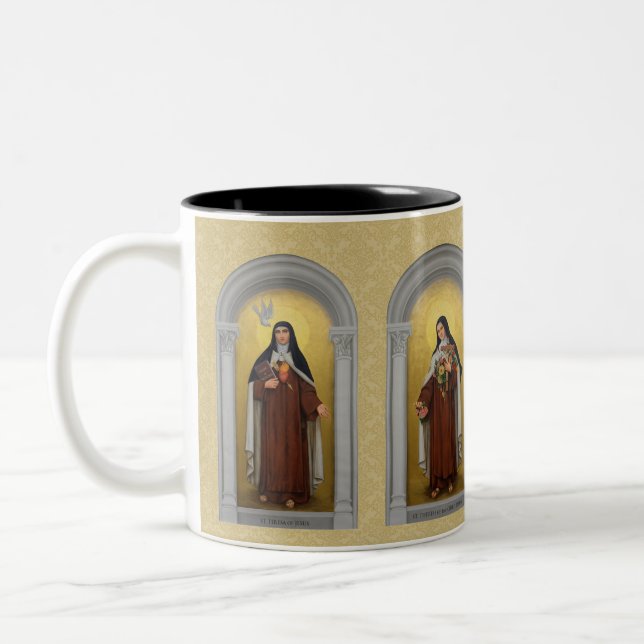 TAZA BICOLOR LOS CUATRO ST TERESA TERESA CARMELITES (Izquierda)
