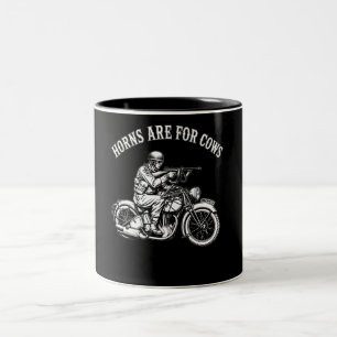 Taza Bicolor Los cuernos son para las vacas