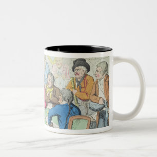 Taza Bicolor Los delegados en consejo o mendigos a caballo