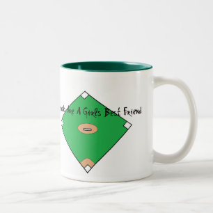 Taza Bicolor Los diamantes de béisbol son un mejor amigo de lo