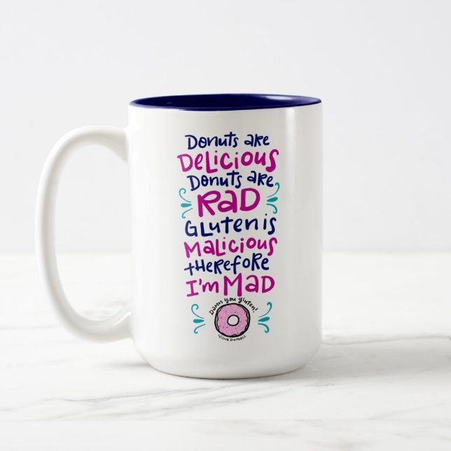 Taza Bicolor Los Donuts Son Deliciosos (Izquierda)