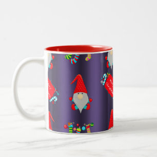 Taza Bicolor Los elfos azules ayudan a los Navidades