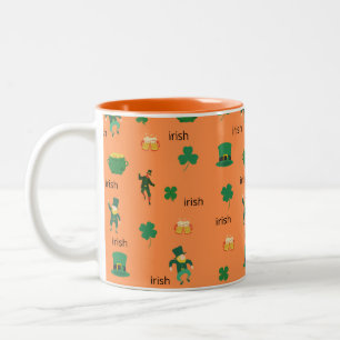 Taza Bicolor los encantos afortunados de los irish y el patrón