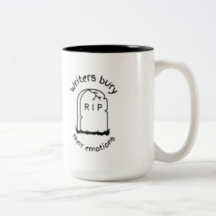Taza Bicolor Los escritores entierran sus emociones