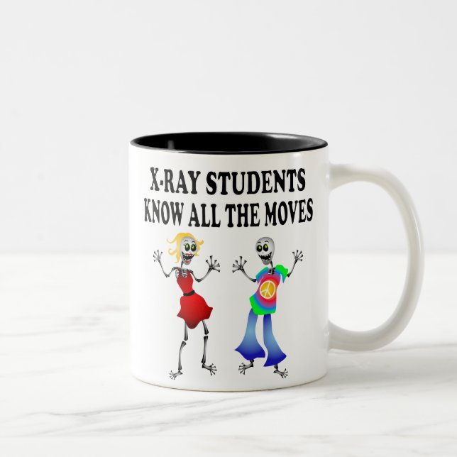 TAZA BICOLOR LOS ESTUDIANTES DE LA RADIOGRAFÍA SABEN TODOS LOS (Derecha)