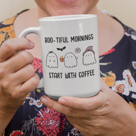 Taza Bicolor Los fantasmas de Halloween de otoño personalizados