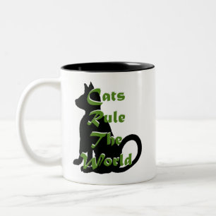Taza Bicolor Los gatos de Caturday gobiernan los regalos del