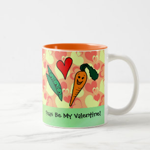 Taza Bicolor Los guisantes sean mi tarjeta del día de San