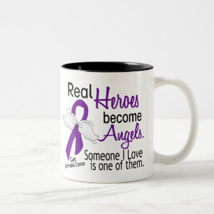 Taza Bicolor Los héroes reales hacen cáncer pancreático de l