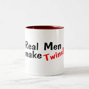 Taza Bicolor Los hombres reales hacen a gemelos