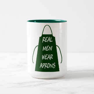 Taza Bicolor Los Hombres Reales Usan Aprones (Verde)