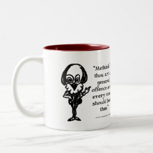 Taza Bicolor Los insultos de Shakespeare -todo es bueno para te
