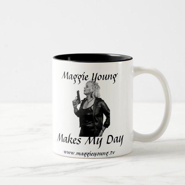Taza Bicolor Los jóvenes de Maggie - hace mi día (Derecha)