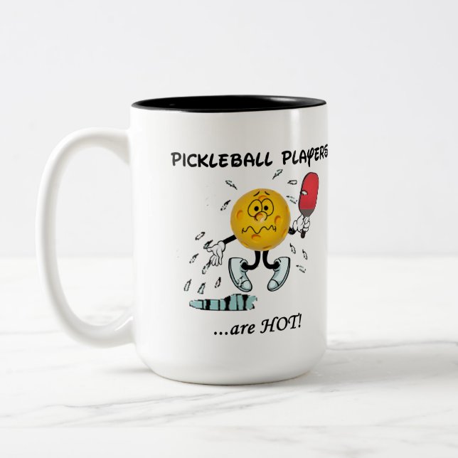 Taza Bicolor Los jugadores de Pickleball son calientes (Izquierda)