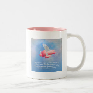 Taza Bicolor Los lechones volando con su madre