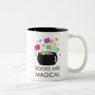 Taza Bicolor Los libros son mágicos