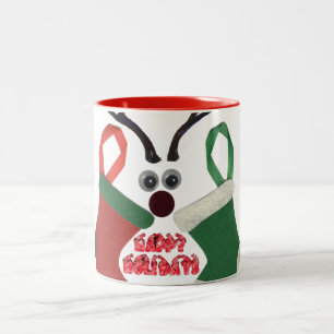 Taza Bicolor Los mejores deseos Navidades Ocasión especial Rojo