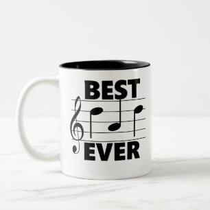 Taza Bicolor Los mejores regalos de la música del PAPÁ nunca