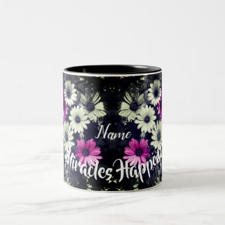 Taza Bicolor Los milagros ocurren en las margaritas Inspiradora