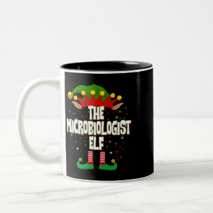 Taza Bicolor Los Navidades del elfo microbiólogo