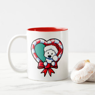 Taza Bicolor Los Navidades kiniArt Westie aman