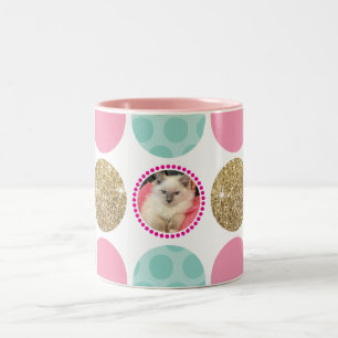 Taza Bicolor Los niños modernos del LUNAR de la FOTO