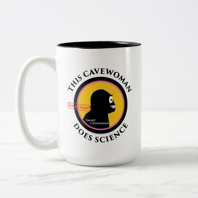 Taza Bicolor Los nuevos Cavewoman elegantes del engranaje hacen (Izquierda)