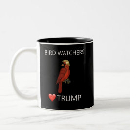 Taza Bicolor Los observadores de aves aman a Trump