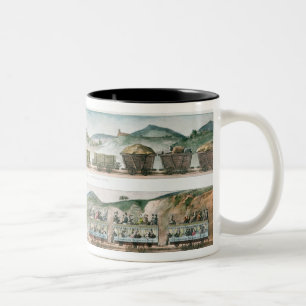 Taza Bicolor Los pasajeros y fletan la primera línea francesa