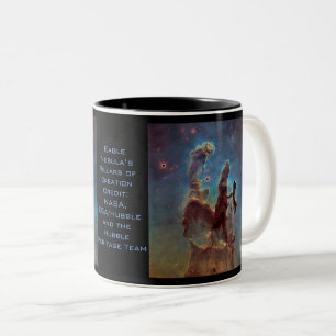 Taza Bicolor Los pilares de la nebulosa de Eagle de la creació