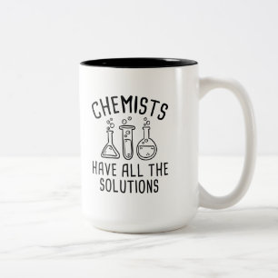 Taza Bicolor Los Químicos Tienen Todas Las Soluciones