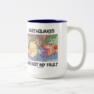 Taza Bicolor Los terremotos no son mi mapa tectónico de la plac