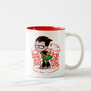 Taza Bicolor ¡Los titanes adolescentes van! bollos de Scooty