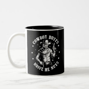 Taza Bicolor Los traseros de vaquero me hacen enojar Vaqueros G